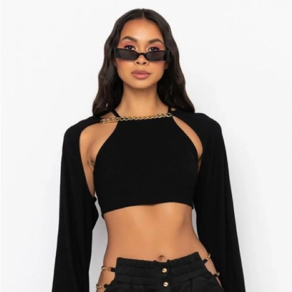 AKIRA Tops - AKIRA Chain Long Sleeve Top + Shirt